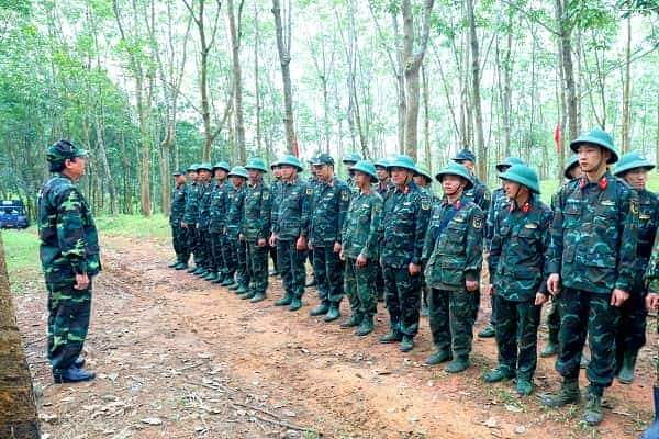 Đại tá Phạm Anh Tú, Phó Tổng giám đốc Tổng công ty GAET, giao nhiệm vụ cho Đội công tác.