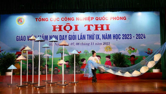 Phần thi năng khiếu của thí sinh Trường Mầm non Nhà máy Z129.