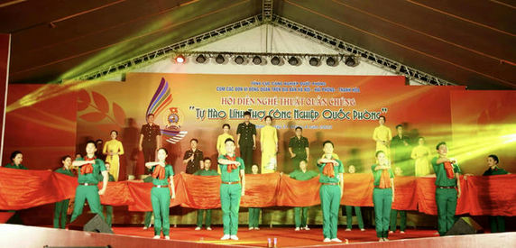 Tiết mục hát múa “Hành khúc Quân giới Việt Nam” của Tổng công ty GAET.