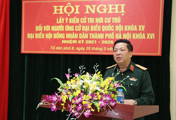 Cử tri nơi cư trú nhất trí giới thiệu Trung tướng Trần Hồng Minh ứng cử đại biểu Quốc hội