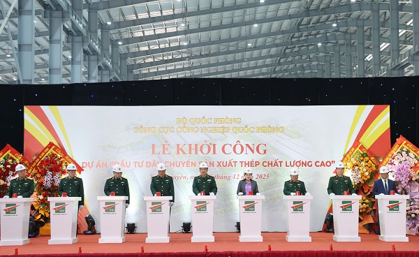 Tổng cục Công nghiệp quốc phòng khởi công dự án đầu tư dây chuyền sản xuất thép chất lượng cao