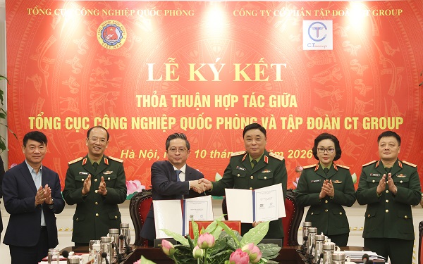 Tổng cục Công nghiệp quốc phòng và Công ty cổ phần Tập đoàn CT Group ký kết thỏa thuận hợp tác