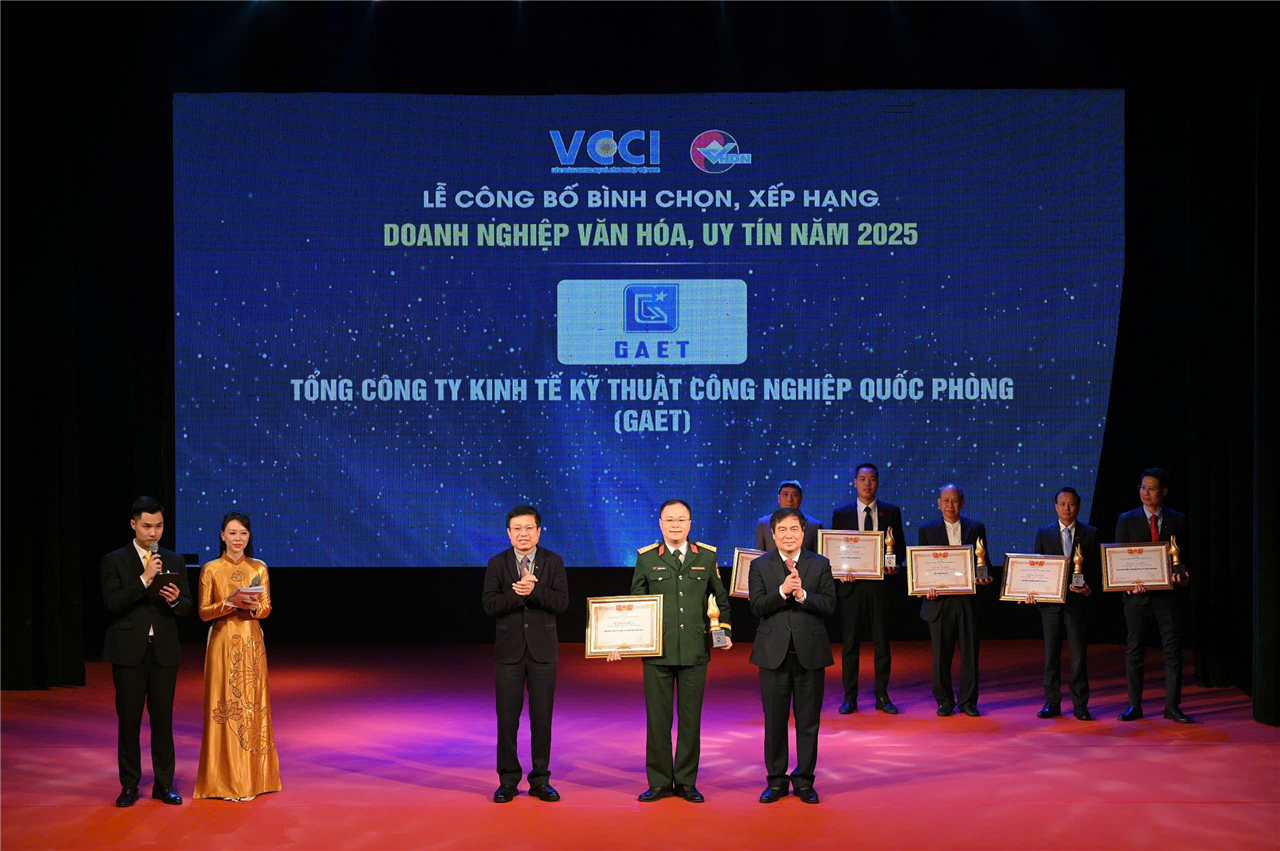GAET được vinh danh “Doanh nghiệp văn hóa, uy tín” năm 2025