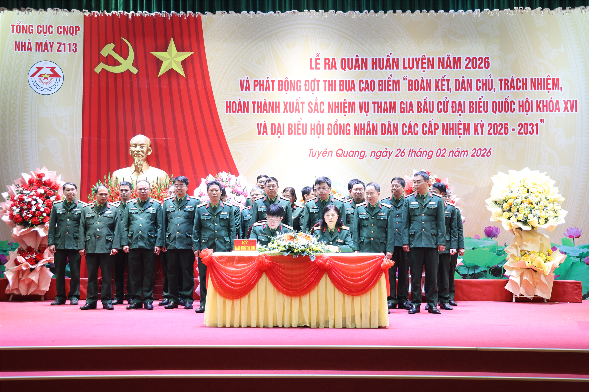 Nhà máy Z113 tổ chức Lễ ra quân huấn luyện năm 2026 và phát động đợt thi đua cao điểm