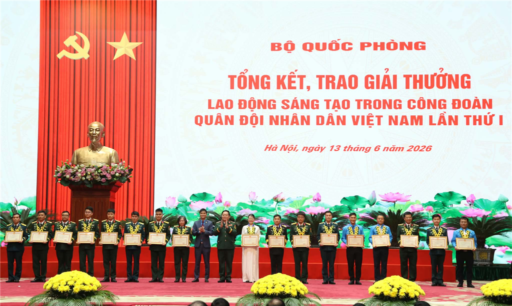 Tổng cục Công nghiệp quốc phòng có 49 công trình đạt Giải thưởng Lao động sáng tạo trong Công đoàn Quân đội lần thứ nhất
