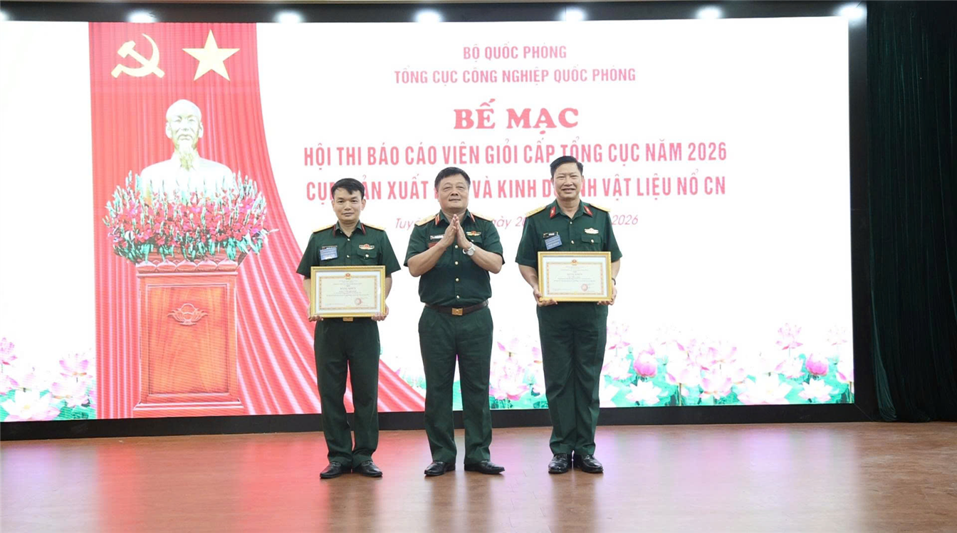 Hội thi báo cáo viên giỏi Cụm các đơn vị sản xuất đạn và kinh doanh vật liệu nổ công nghiệp thành công tốt đẹp